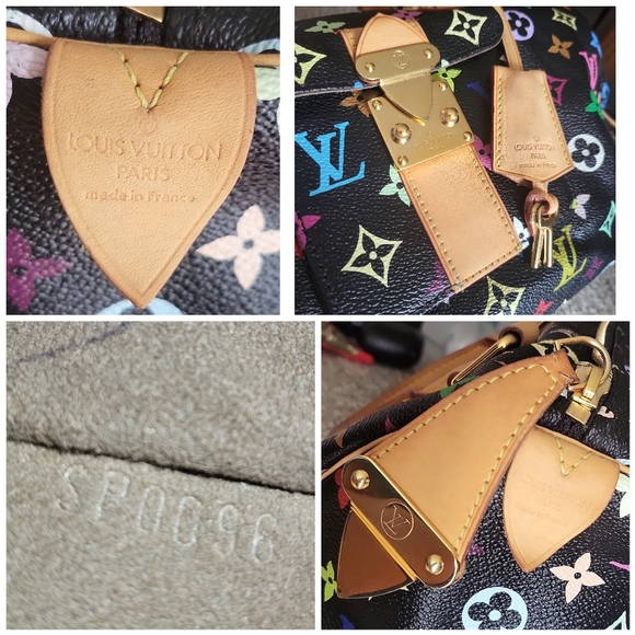 🔥SOLD🔥LOUIS🌻VUITTON Takashi MURAKAMI Black Monogram Multicolore Speedy 30 - Picture 15 of 17